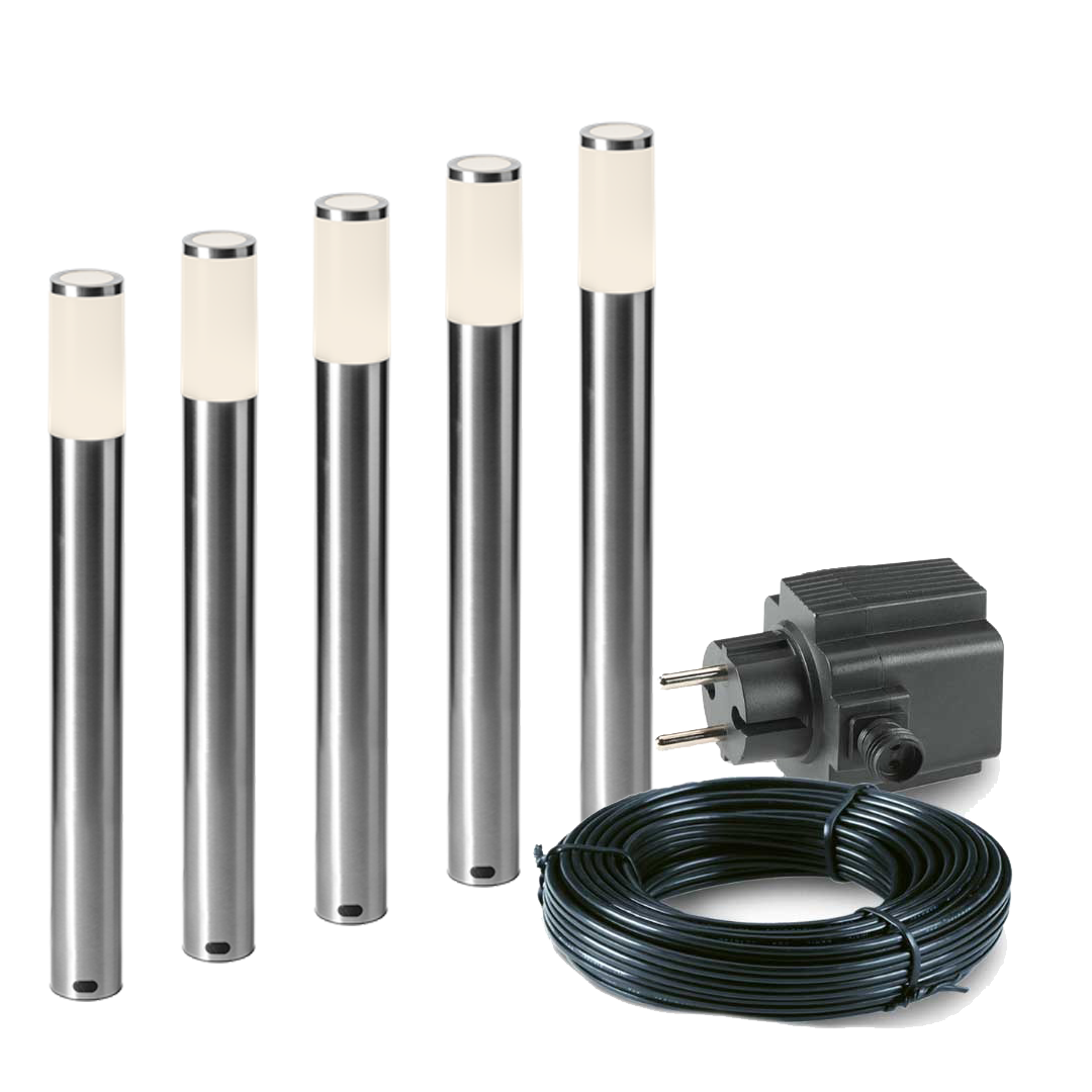 5x LED tuinpaal - 1 Watt - 12V - 600mm - complete set 5x LED tuinpaal - 1 Watt - 12V - 600mm - complete set
